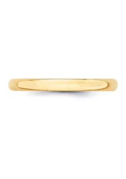 Buy 🎉 Women's 14K Yellow Gold 2.5 Millimeter Lightweight Half Round Band by Belk & Co. 🔥 -DealsBelk & Co. Store Belk 3657