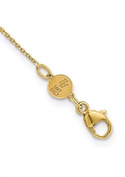 Best Sale ⌛ 14K Yellow Gold Brushed and Diamond Cut Y Drop with 2 Inch Extension Necklace by Belk & Co. ✨ -DealsBelk & Co. Store Belk 36572