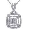 Flash Sale ✨ 1/2 ct. t.w. Diamond Square Pendant with Chain in 10K White Gold by Belk & Co. ⭐