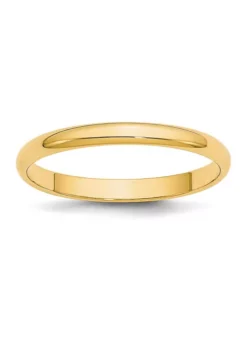 Buy 🎉 Women's 14K Yellow Gold 2.5 Millimeter Lightweight Half Round Band by Belk & Co. 🔥 -DealsBelk & Co. Store Belk 3658