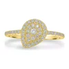 Flash Sale 🥰 1/3 ct. t.w. Diamond Pear Shaped Ring in 14K Yellow Gold by Belk & Co. 🎁