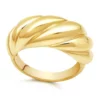 Hot Sale 💯 18K Yellow Gold Over Sterling Silver Vermeil Croissant Ring Size 7 by Belk & Co. 👏