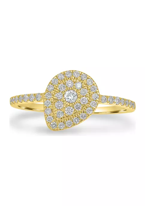 Flash Sale 🥰 1/3 ct. t.w. Diamond Pear Shaped Ring in 14K Yellow Gold by Belk & Co. 🎁 4 Flash Sale 🥰 1/3 ct. t.w. Diamond Pear Shaped Ring in 14K Yellow Gold by Belk & Co. 🎁 - Image 4
