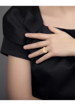 Hot Sale 💯 18K Yellow Gold Over Sterling Silver Vermeil Croissant Ring Size 7 by Belk & Co. 👏 -DealsBelk & Co. Store Belk 3661