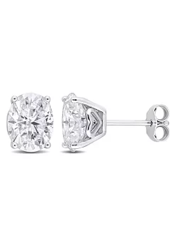 Best deal 🎉 Lab Created 4 CT TGW Oval Created Moissanite Stud Earrings with Heart Detail in Sterling Silver by Belk & Co. ✨ -DealsBelk & Co. Store Belk 36610