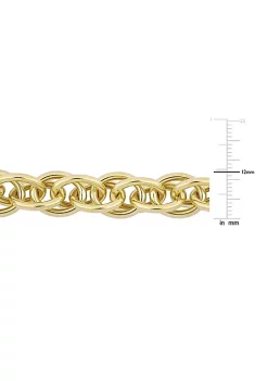 Best Sale 🤩 Oval Link Bracelet in Yellow Plated Sterling Silver by Belk & Co. ✨ -DealsBelk & Co. Store Belk 36655