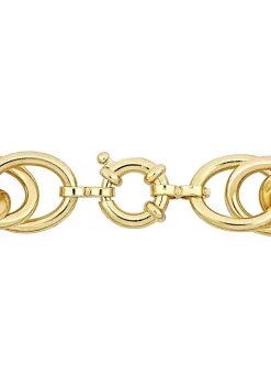 Best Sale 🤩 Oval Link Bracelet in Yellow Plated Sterling Silver by Belk & Co. ✨ -DealsBelk & Co. Store Belk 36656