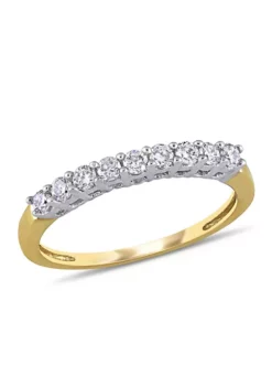 Best Sale ❤️ 1/4 ct. t.w. Diamond Anniversary Band in 10K Yellow Gold by Belk & Co. ⭐ -DealsBelk & Co. Store Belk 3672