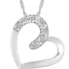 Buy 👍 Diamond Accent Sterling Silver Heart Pendant Necklace by Belk & Co. 🎁