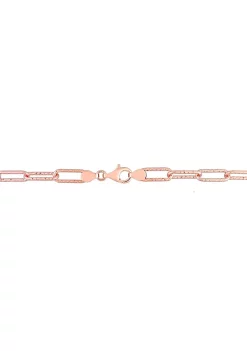 Cheapest 🎉 6MM Fancy Cut Oval Link Bracelet in 18k Rose Gold Plated Sterling Silver, 9" by Belk & Co. 😀 -DealsBelk & Co. Store Belk 36740