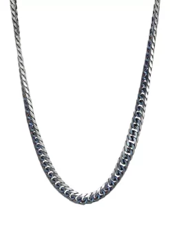 Brand new 🥰 Stainless Steel 2 Tone Necklace with Blue Ion Plating by Belk & Co. ⌛ -DealsBelk & Co. Store Belk 36748