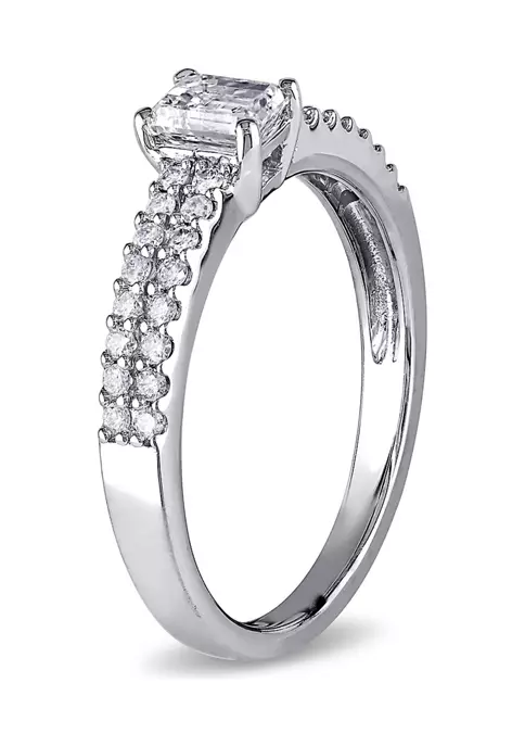 New ❤️ 3/4 CT TW Emerald Cut Diamond Engagement Ring in 14k White Gold by Belk & Co. ❤️ 3 New ❤️ 3/4 CT TW Emerald Cut Diamond Engagement Ring in 14k White Gold by Belk & Co. ❤️ - Image 3