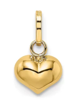 New 😍 14K Yellow Gold Polished 3-D Puffed Heart Charm by Belk & Co. 🔔 -DealsBelk & Co. Store Belk 3678