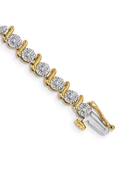 Cheapest 🥰 3/8 ct. t.w. Diamond Bracelet in 14K Yellow and White Gold by Belk & Co. 🎁