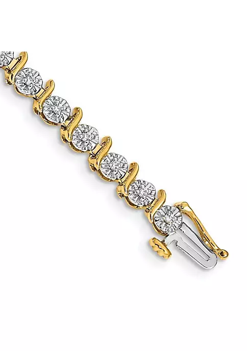 Cheapest 🥰 3/8 ct. t.w. Diamond Bracelet in 14K Yellow and White Gold by Belk & Co. 🎁 2 Cheapest 🥰 3/8 ct. t.w. Diamond Bracelet in 14K Yellow and White Gold by Belk & Co. 🎁 - Image 2