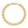 Top 10 🌟 14K Yellow Gold Polished Beaded Hearts 7-Inch Bracelet by Belk & Co. ✔️