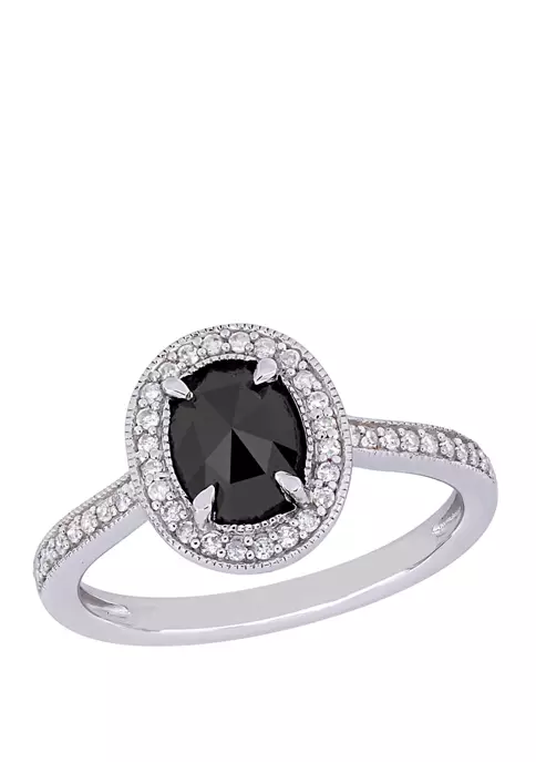 Coupon ✨ 1.16 ct. t.w. Black and White Diamond Halo Ring in 10K White Gold by Belk & Co. ✔️ 1 Coupon ✨ 1.16 ct. t.w. Black and White Diamond Halo Ring in 10K White Gold by Belk & Co. ✔️