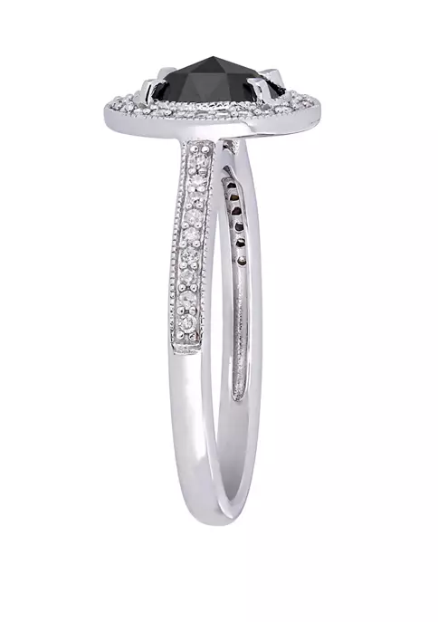 Coupon ✨ 1.16 ct. t.w. Black and White Diamond Halo Ring in 10K White Gold by Belk & Co. ✔️ 2 Coupon ✨ 1.16 ct. t.w. Black and White Diamond Halo Ring in 10K White Gold by Belk & Co. ✔️ - Image 2