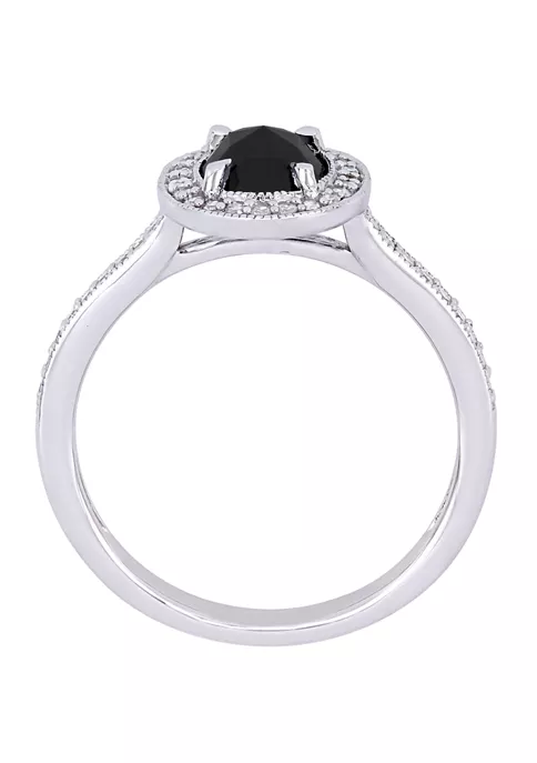Coupon ✨ 1.16 ct. t.w. Black and White Diamond Halo Ring in 10K White Gold by Belk & Co. ✔️ 3 Coupon ✨ 1.16 ct. t.w. Black and White Diamond Halo Ring in 10K White Gold by Belk & Co. ✔️ - Image 3