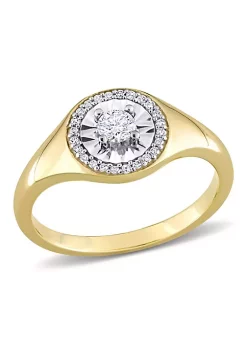 Flash Sale ✔️ 1/4 ct. t.w. Diamond Ring in 10K Yellow Gold by Belk & Co. 🎉
