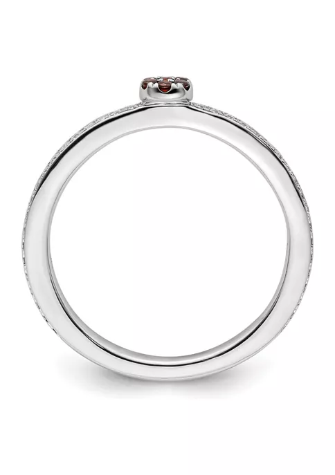 Deals ๐ฅ 1/10 ct. t.w. Garnet and 1/8 ct. t.w. Diamond Stackable Expressions Ring in 14K Gold by Belk & Co. ๐งจ 2 Deals ๐ฅ 1/10 ct. t.w. Garnet and 1/8 ct. t.w. Diamond Stackable Expressions Ring in 14K Gold by Belk & Co. ๐งจ - Image 2