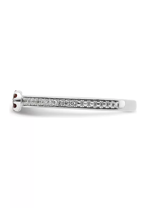 Deals ๐ฅ 1/10 ct. t.w. Garnet and 1/8 ct. t.w. Diamond Stackable Expressions Ring in 14K Gold by Belk & Co. ๐งจ 4 Deals ๐ฅ 1/10 ct. t.w. Garnet and 1/8 ct. t.w. Diamond Stackable Expressions Ring in 14K Gold by Belk & Co. ๐งจ - Image 4