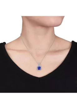 Wholesale 💯 Lab Created 6.42 ct. t.g.w. Cushion Cut Created Tanzanite and Created White Sapphire Halo Pendant with Chain in Sterling Silver by Belk & Co. ⌛ 8 Wholesale 💯 Lab Created 6.42 ct. t.g.w. Cushion Cut Created Tanzanite and Created White Sapphire Halo Pendant with Chain in Sterling Silver by Belk & Co. ⌛ -DealsBelk & Co. Store Belk 3688