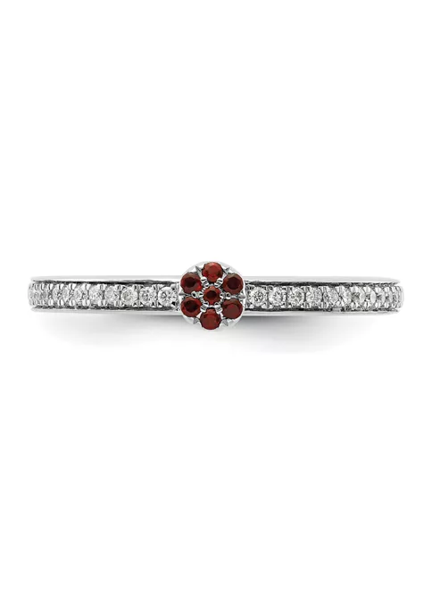 Deals ๐ฅ 1/10 ct. t.w. Garnet and 1/8 ct. t.w. Diamond Stackable Expressions Ring in 14K Gold by Belk & Co. ๐งจ 5 Deals ๐ฅ 1/10 ct. t.w. Garnet and 1/8 ct. t.w. Diamond Stackable Expressions Ring in 14K Gold by Belk & Co. ๐งจ - Image 5