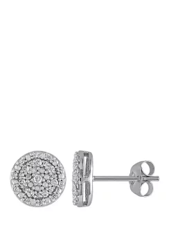 Best deal 🔔 1/4 ct. t.w. Diamond Halo Stud Earrings in 10k White Gold by Belk & Co. 😉