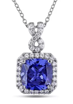 Wholesale 💯 Lab Created 6.42 ct. t.g.w. Cushion Cut Created Tanzanite and Created White Sapphire Halo Pendant with Chain in Sterling Silver by Belk & Co. ⌛ 9 Wholesale 💯 Lab Created 6.42 ct. t.g.w. Cushion Cut Created Tanzanite and Created White Sapphire Halo Pendant with Chain in Sterling Silver by Belk & Co. ⌛ -DealsBelk & Co. Store Belk 3689