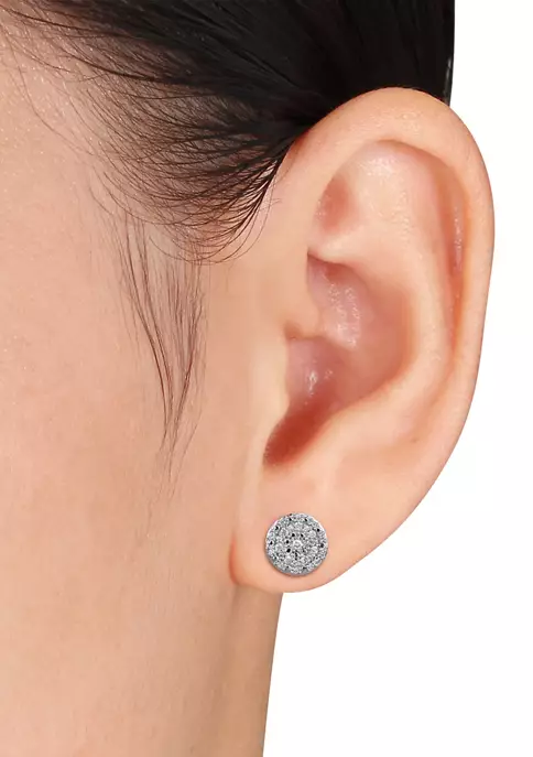 Best deal ๐ 1/4 ct. t.w. Diamond Halo Stud Earrings in 10k White Gold by Belk & Co. ๐ 2 Best deal ๐ 1/4 ct. t.w. Diamond Halo Stud Earrings in 10k White Gold by Belk & Co. ๐ - Image 2