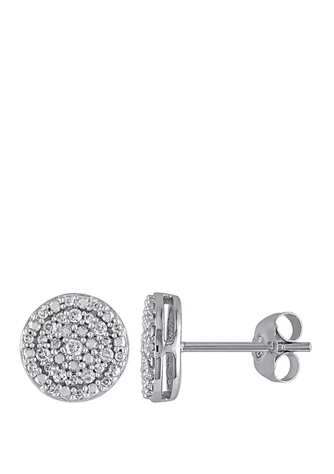 Best deal ๐ 1/4 ct. t.w. Diamond Halo Stud Earrings in 10k White Gold by Belk & Co. ๐ 3 Best deal ๐ 1/4 ct. t.w. Diamond Halo Stud Earrings in 10k White Gold by Belk & Co. ๐ - Image 3