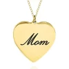 Best Pirce ✔️ 14k Yellow Gold Mom Heart Pendant by Belk & Co. 🛒