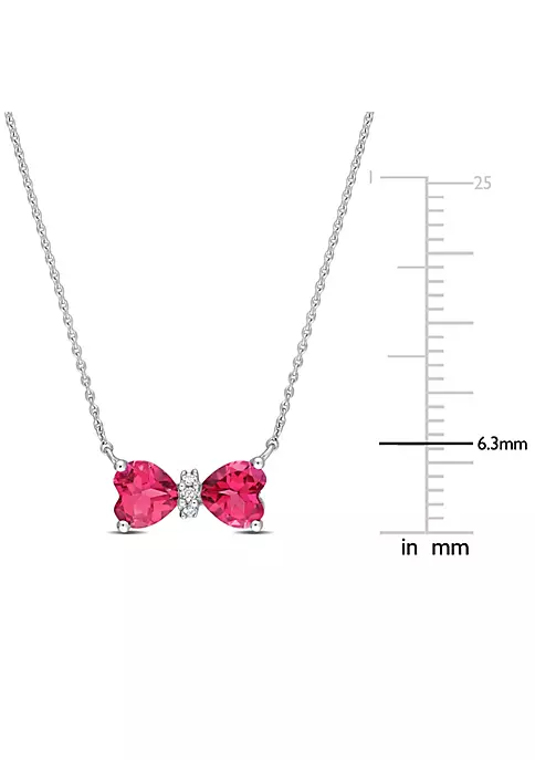 Wholesale ๐ 1 ct. t.g.w. Pink Topaz and Diamond Accent Bow Necklace in 10K White Gold by Belk & Co. ๐ฅ 3 Wholesale ๐ 1 ct. t.g.w. Pink Topaz and Diamond Accent Bow Necklace in 10K White Gold by Belk & Co. ๐ฅ - Image 3