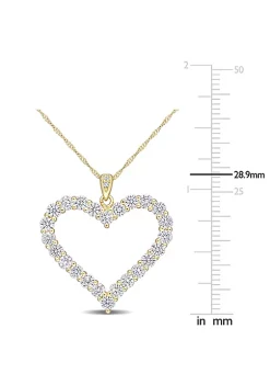 Coupon ⭐ Lab Created 2.42 ct. t.g.w. Created Moissanite Heart Pendant with Chain in Yellow Plated Sterling Silver by Belk & Co. ✔️ -DealsBelk & Co. Store Belk 36965