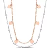Best Pirce 😉 Two-Tone Heart and Ball Bead Chain Necklace in 18k Rose Gold Plated Sterling Silver, 19.5" by Belk & Co. 🔔