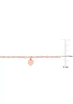 Best Pirce 😉 Two-Tone Heart and Ball Bead Chain Necklace in 18k Rose Gold Plated Sterling Silver, 19.5" by Belk & Co. 🔔 -DealsBelk & Co. Store Belk 36997