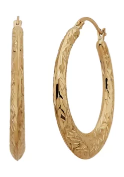 Cheapest ❤️ Hoop Earrings in 10K Yellow Gold by Belk & Co. 😀 -DealsBelk & Co. Store Belk 3700