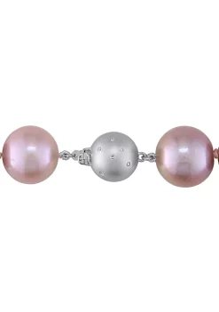 Best Sale 🛒 14-16MM Pink Cultured Freshwater Pearl Necklace with Diamond Clasp in 14k White Gold by Belk & Co. ❤️ -DealsBelk & Co. Store Belk 37033