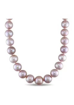 Best Sale 🛒 14-16MM Pink Cultured Freshwater Pearl Necklace with Diamond Clasp in 14k White Gold by Belk & Co. ❤️ -DealsBelk & Co. Store Belk 37036