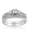 Coupon 💯 1/2 ct. t.w. Diamond Bridal Ring Set in 14k White Gold by Belk & Co. 🤩