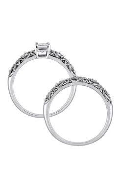 New ๐คฉ 1/3 ct. t.w. Diamond Princess Cut Vintage Bridal Set by Belk & Co. ๐ 6 New ๐คฉ 1/3 ct. t.w. Diamond Princess Cut Vintage Bridal Set by Belk & Co. ๐ -DealsBelk & Co. Store Belk 37048