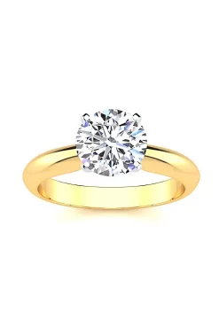 Promo 🎁 Lab Created 1 Carat Lab Grown Diamond Solitaire Ring In 14K Yellow Gold by Belk & Co. 👍 -DealsBelk & Co. Store Belk 37053