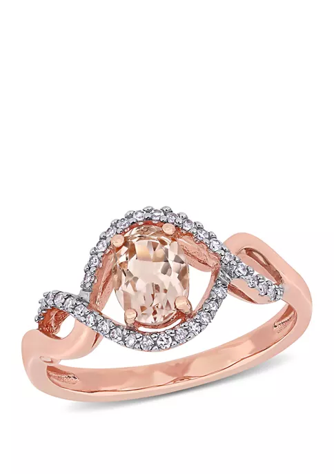 Wholesale ๐ 3/4 ct. t.w. Morganite and 1/6 ct. t.w. Diamond Crossover Ring in 10K Rose Gold by Belk & Co. ๐งจ 1 Wholesale ๐ 3/4 ct. t.w. Morganite and 1/6 ct. t.w. Diamond Crossover Ring in 10K Rose Gold by Belk & Co. ๐งจ