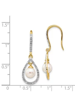 Flash Sale 😉 0.02 ct. t.w. Diamond and 6-7mm White Round Freshwater Cultured Pearl Dangle Earrings in 14K Yellow Gold by Belk & Co. 🎉 9 Flash Sale 😉 0.02 ct. t.w. Diamond and 6-7mm White Round Freshwater Cultured Pearl Dangle Earrings in 14K Yellow Gold by Belk & Co. 🎉 -DealsBelk & Co. Store Belk 37098