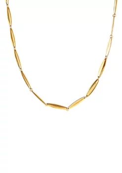 Cheap 😀 Elongated Plain Link Necklace in 14K Yellow Gold by Belk & Co. ✔️