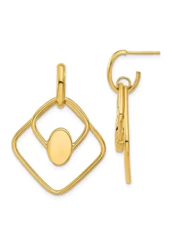 Best Sale 😉 14K Yellow Gold Polished Dangle Post Earrings by Belk & Co. 👍