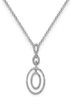 Buy 👏 1/4 ct. t.w. Diamond Oval Pendant with 18 Inch Chain in Rhodium Plated Sterling Silver by Belk & Co. 😍 7 Buy 👏 1/4 ct. t.w. Diamond Oval Pendant with 18 Inch Chain in Rhodium Plated Sterling Silver by Belk & Co. 😍 -DealsBelk & Co. Store Belk 37163