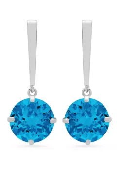 Coupon 🌟 4 ct. t.w. Swiss Blue Topaz Drop Earrings by Belk & Co. ✔️