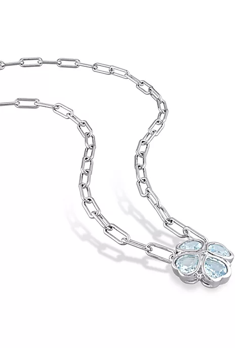 New ๐ฏ 2-Piece Set of 8.30 ct. t.g.w. Sky Blue Topaz and 1/10 ct. t.w. Diamond Earrings and Pendant with Chain in Sterling Silver by Belk & Co. ๐ 4 New ๐ฏ 2-Piece Set of 8.30 ct. t.g.w. Sky Blue Topaz and 1/10 ct. t.w. Diamond Earrings and Pendant with Chain in Sterling Silver by Belk & Co. ๐ - Image 4